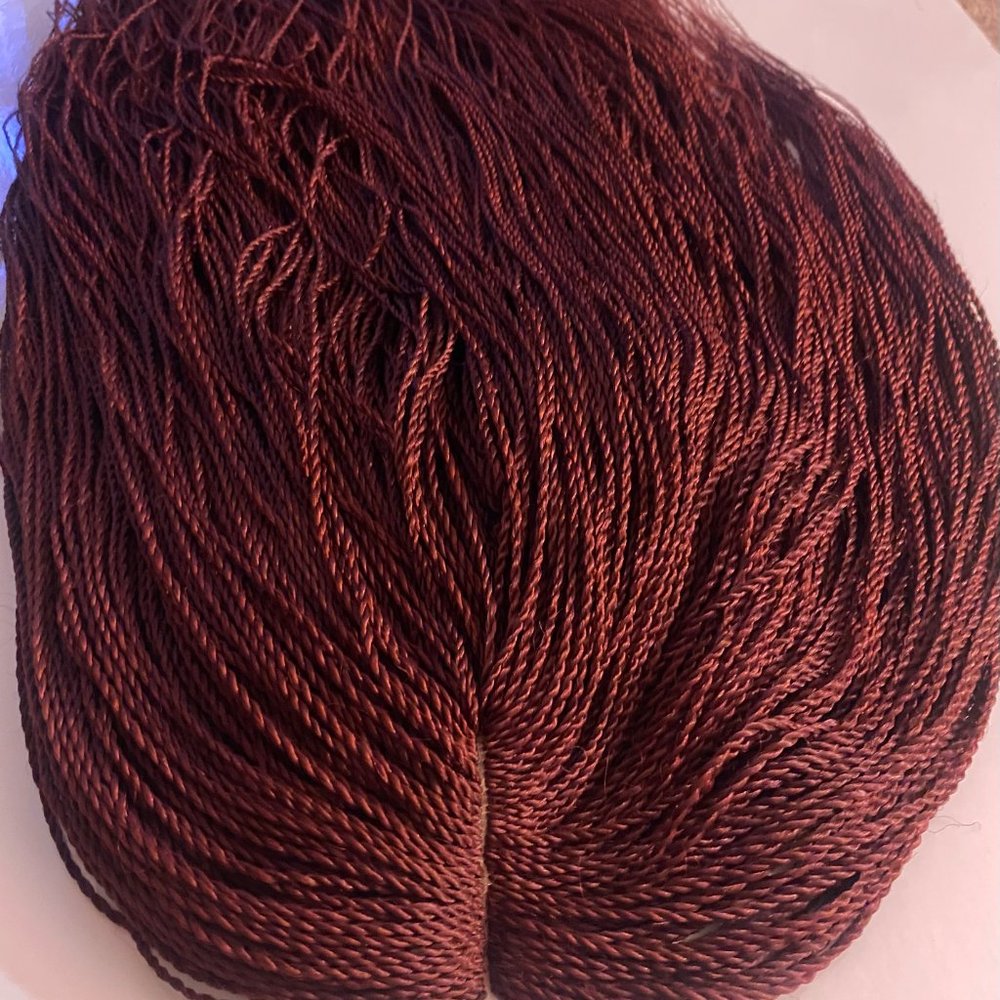 New 30 inch small micro braided wine red, auburn wig